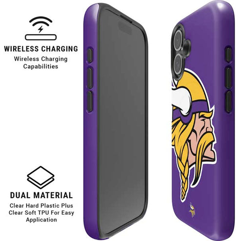 NFL Minnesota Vikings Large Logo iPhone 16 Magsafe Impact Case